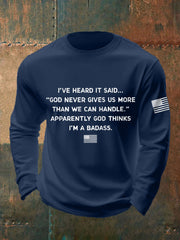 Men's Badass Patriotic Long Sleeve T-Shirt