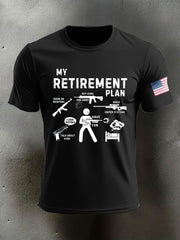 Men's Funny Pew Veteran Printed T-shirt