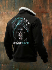 Men's Funny PTSD Awareness Veteran Printed Sweatshirt