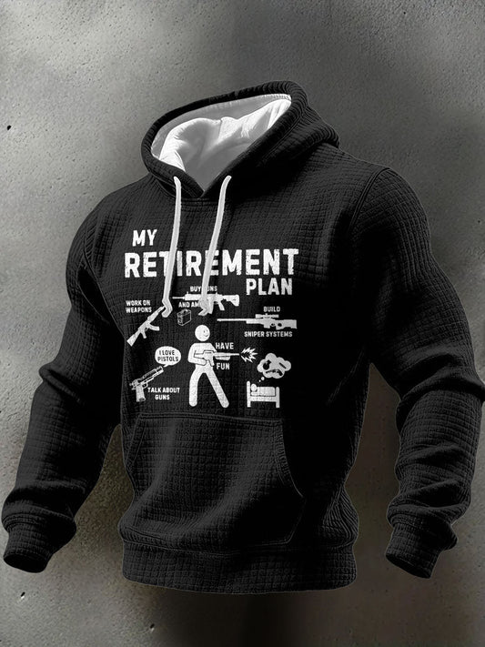 Men's Veteran Pew Humor Printed Hoodie