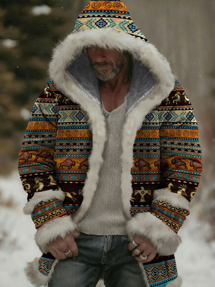 Men's Western Plush Cardigan