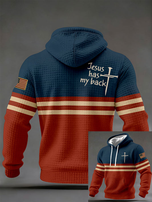 Men's Jesus Has My Back Hoodies