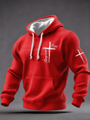 Men's Forgiven and Free Cross Print Sweatshirt