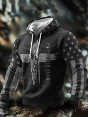 Men's FAITH OVER FEAR Checkered Cotton Hoodie