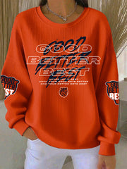 Women's Good Better Best Print Gift For Football Fans Gameday Casual Sweatshirt