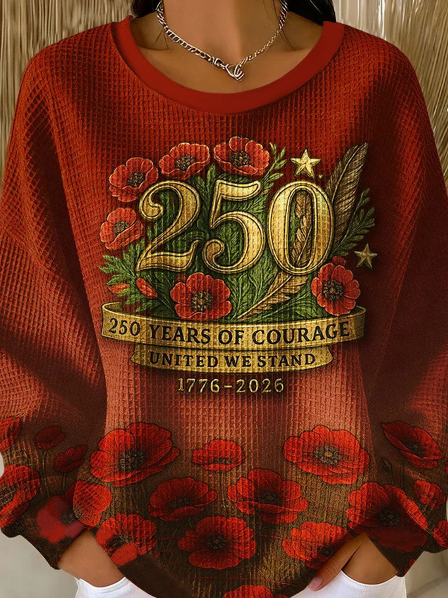 Women's 250 Printed Casual Sweatshirt