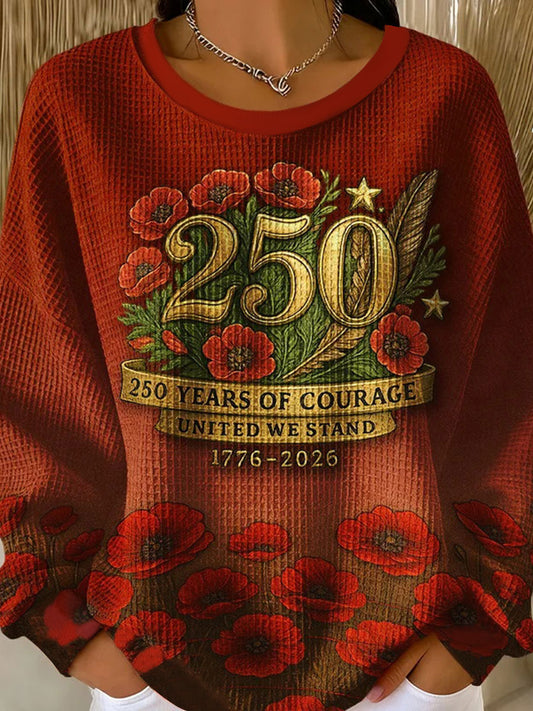Women's 250 Printed Casual Sweatshirt