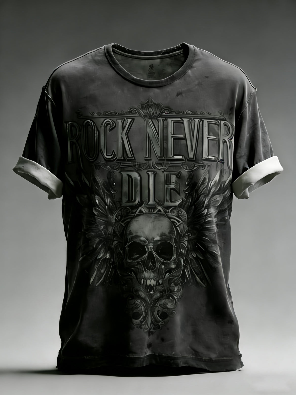 Men's Vintage Skull Printed T-shirt