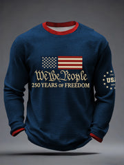 Men's 250th Anniversary Print Waffle Long-Sleeve T-Shirt