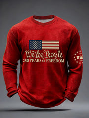 Men's 250th Anniversary Print Waffle Long-Sleeve T-Shirt