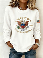 Women's 250 Printed Casual Sweatshirt