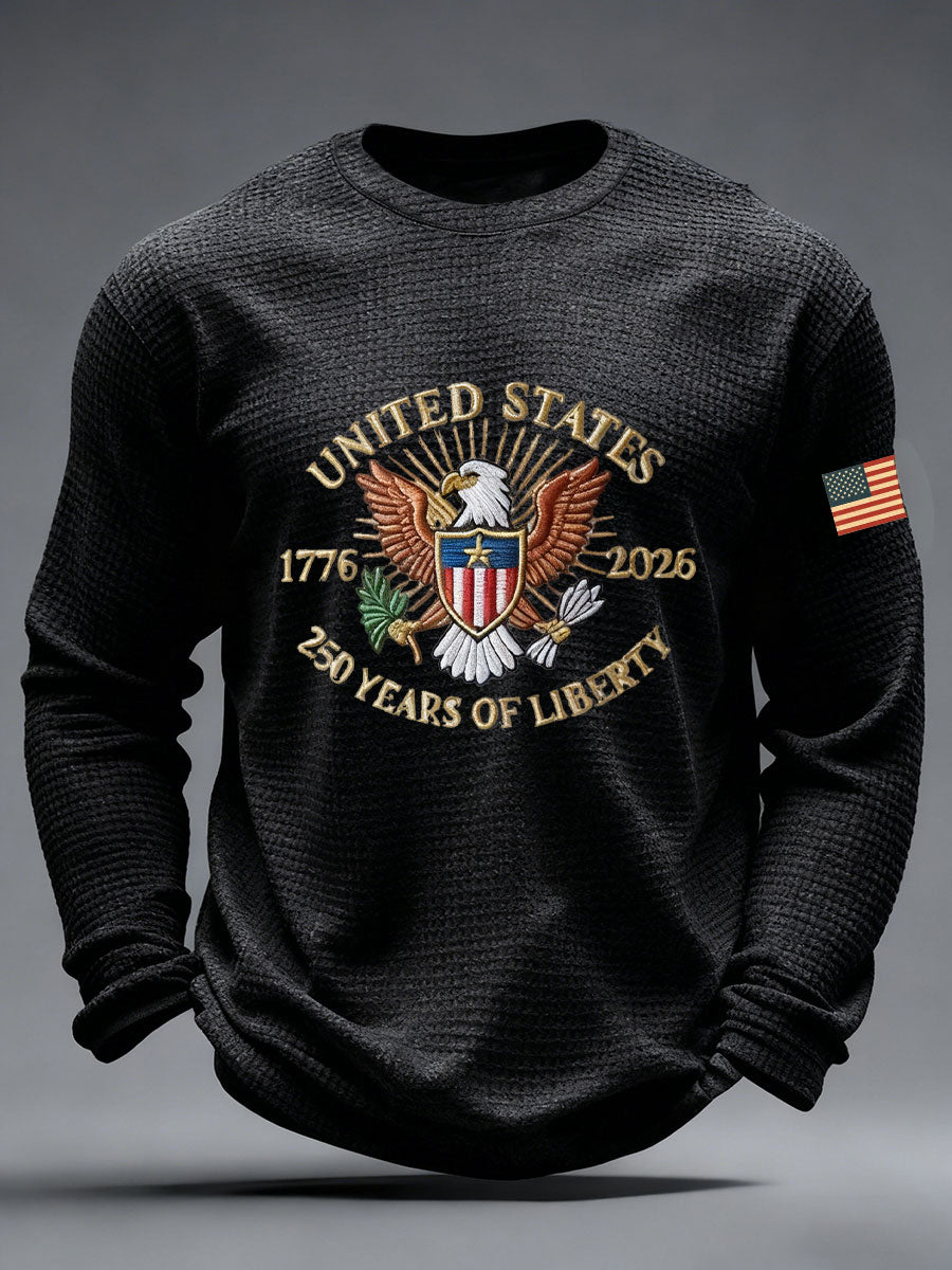 Men's 250 Waffle Print Casual T-Shirt