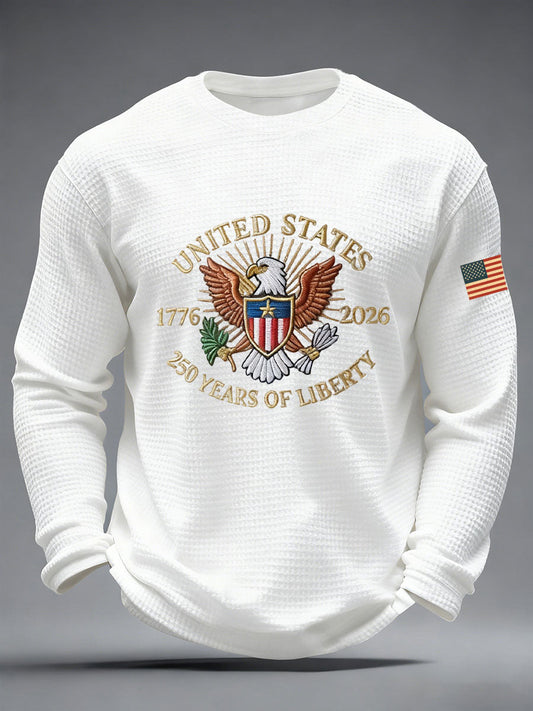 Men's 250 Waffle Print Casual T-Shirt