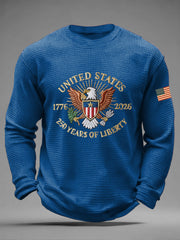 Men's 250 Waffle Print Casual T-Shirt