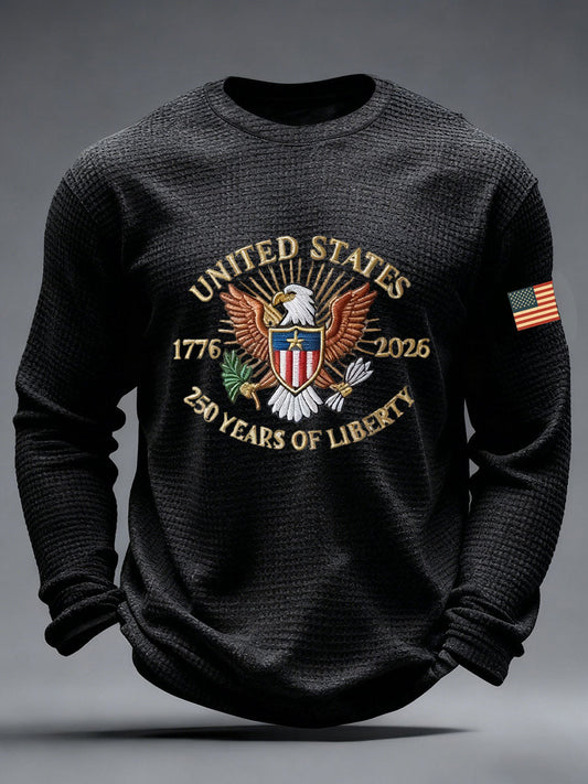 Men's 250 Waffle Print Casual T-Shirt