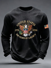 Men's 250 Waffle Print Casual T-Shirt