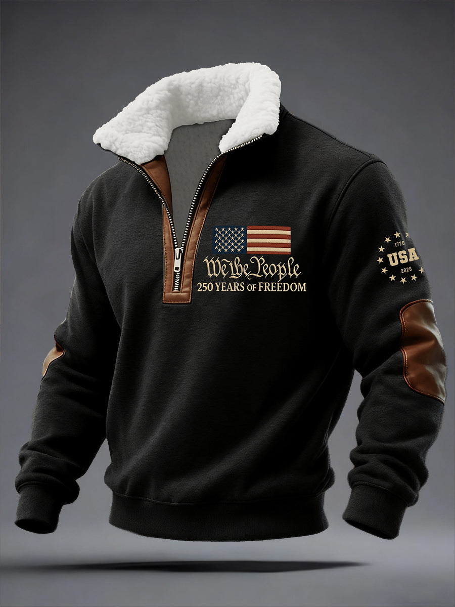 Men's 250th Anniversary Print Zipper Sweatshirt