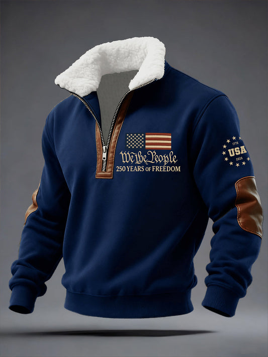 Men's 250th Anniversary Print Zipper Sweatshirt