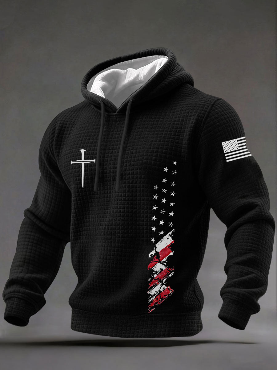Men's American Faith Waffle Hoodie