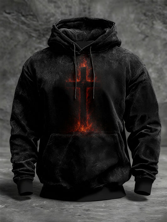 Men's Faith Oversized Drop-Shoulder Hoodie with Pockets