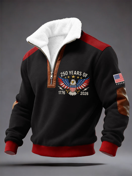 Men's 250th Anniversary Print Zipper Sweatshirt