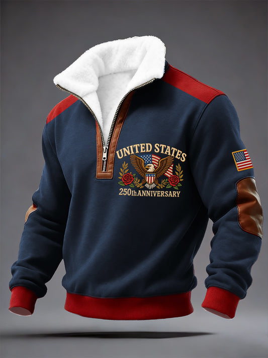 Men's 250th Anniversary Print Zipper Sweatshirt