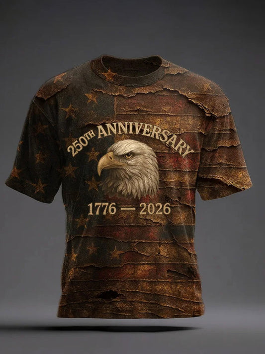 Men's 250th Anniversary Printed Casual T-Shirt