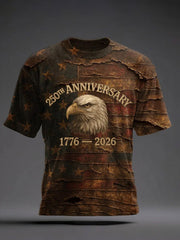 Men's 250th Anniversary Printed Casual T-Shirt