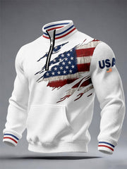 Men's USA Patriotic Waffle Sweatshirts