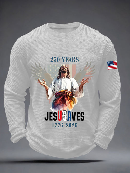 Men's 250 Waffle Long Sleeve T-Shirt