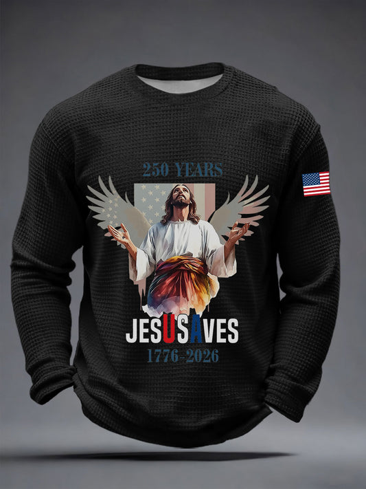 Men's 250 Waffle Long Sleeve T-Shirt