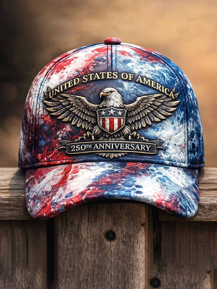 Freedom 250th Anniversary Print Casual Unisex Cap