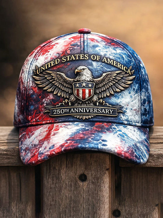 Freedom 250th Anniversary Print Casual Unisex Cap