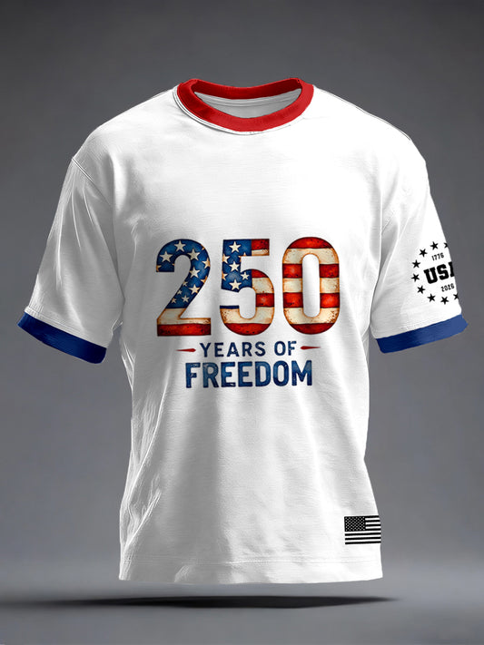 Men's 250th Anniversary Of Freedom Print T-Shirt