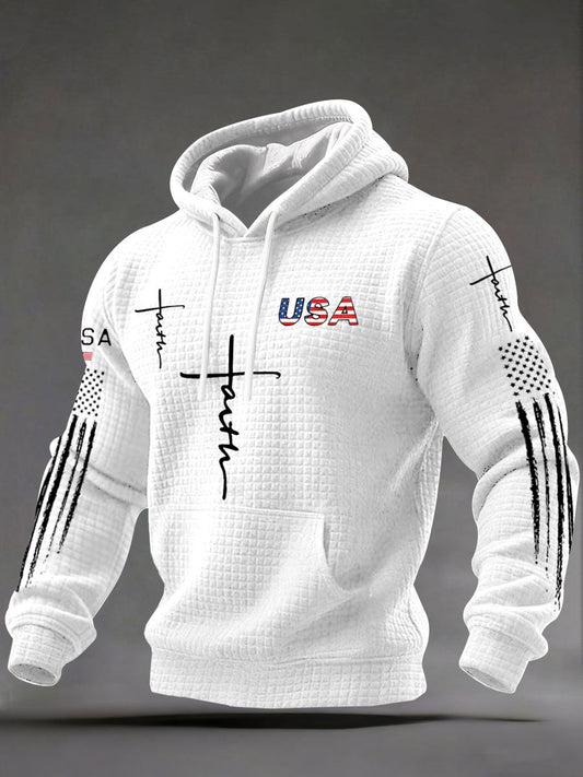 Men's Jesus Cross USA Hoodies