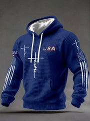 Men's Jesus Cross USA Hoodies