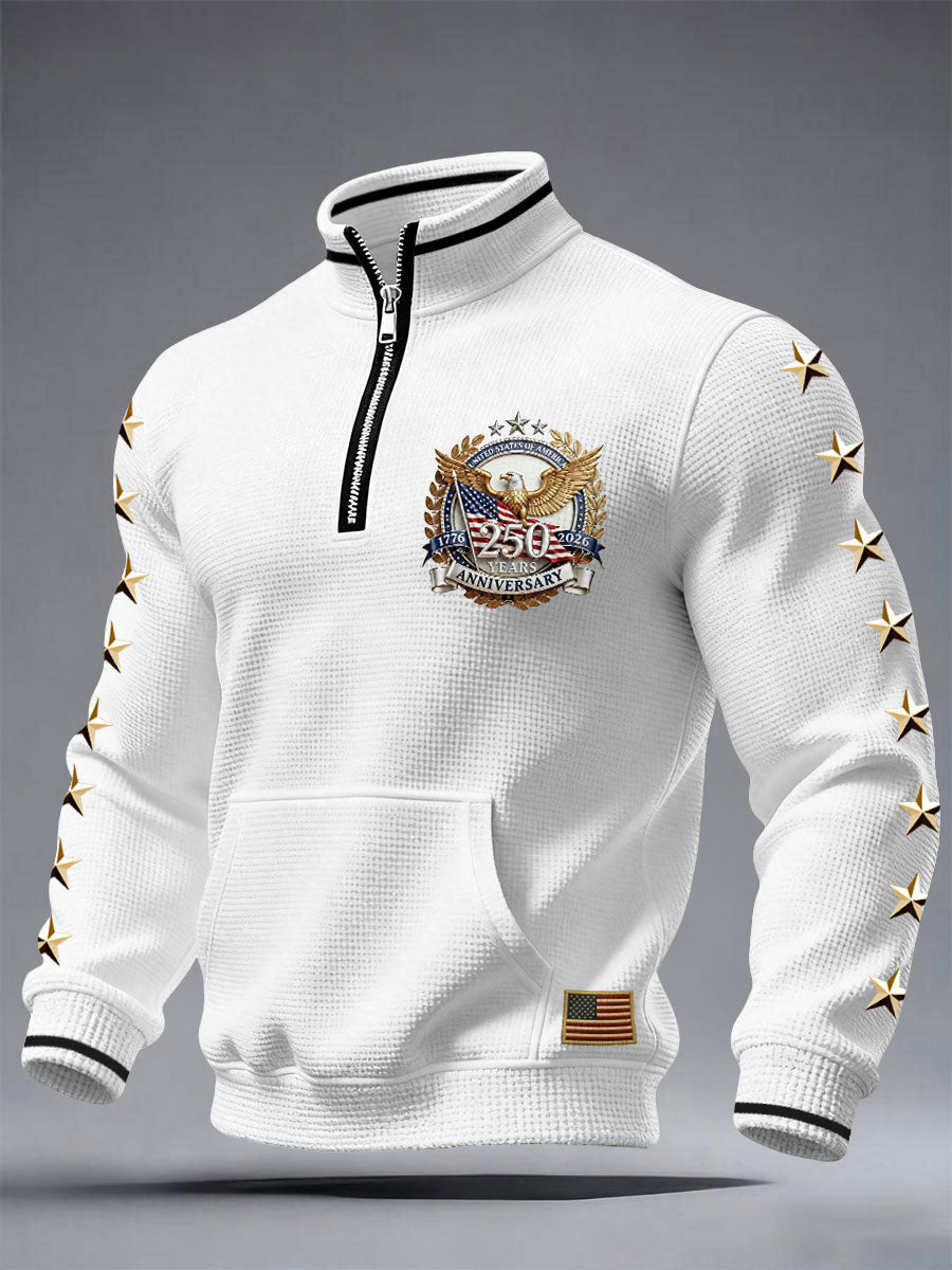 Men's 250 Years Flag Waffle Sweatshirts