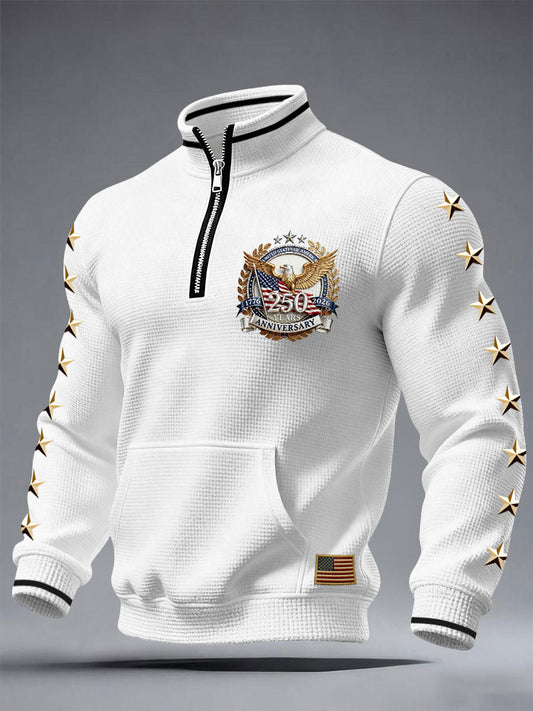 Men's 250 Years Flag Waffle Sweatshirts