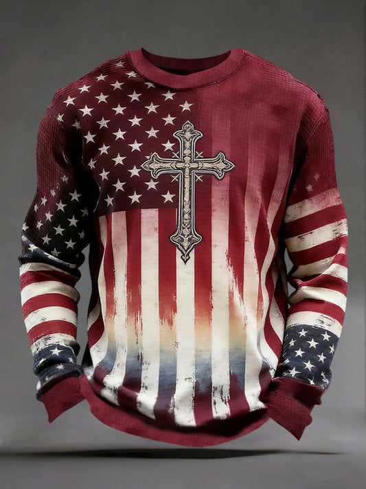 Men's Cross Waffle Casual T-Shirt