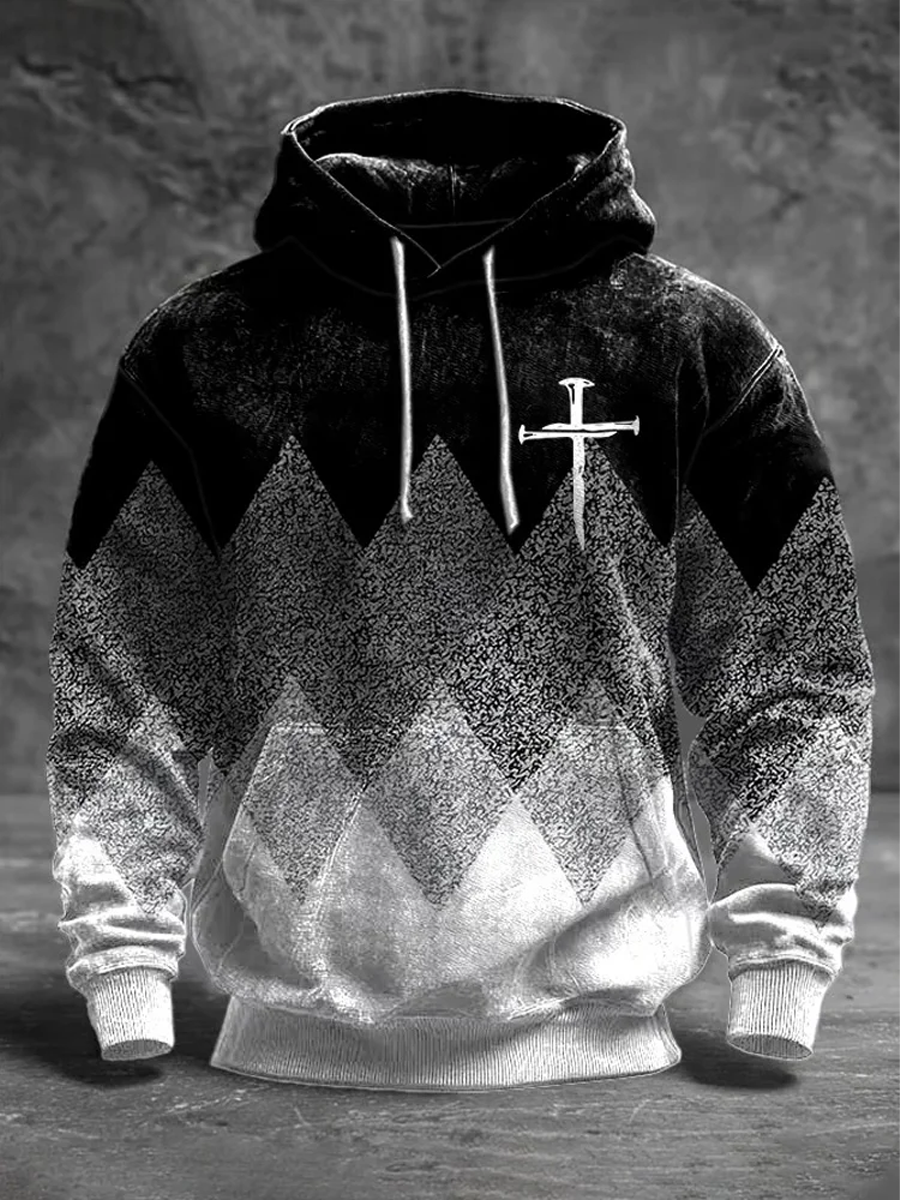 Men's Faith Oversized Drop-Shoulder Hoodie with Pockets