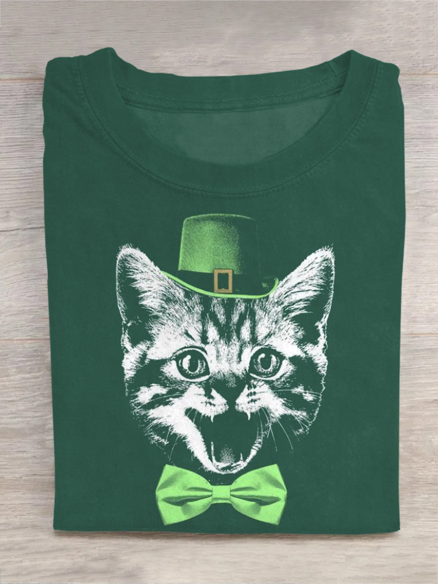 Unisex St. Patrick's Day Cat T-Shirt