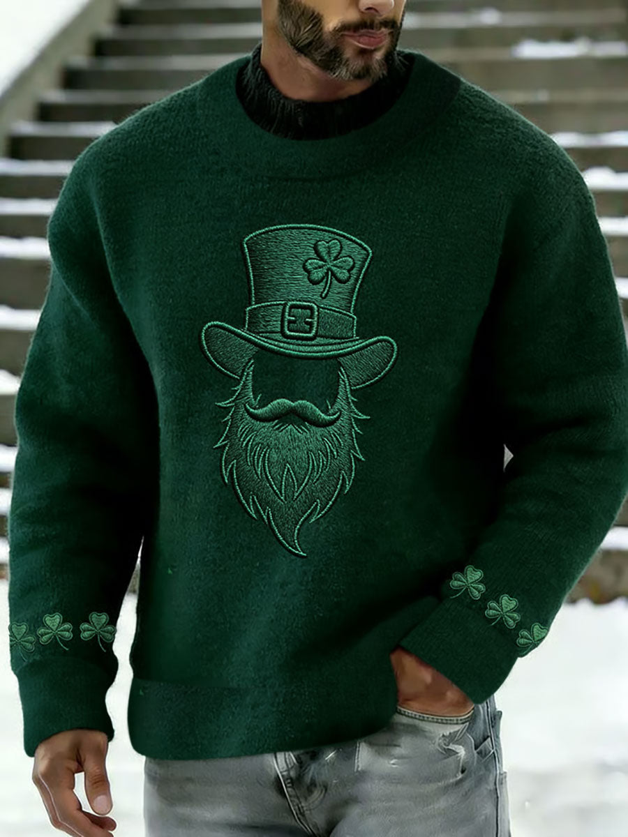 Men's St. Patrick's Day Printed Casual imitation sweater