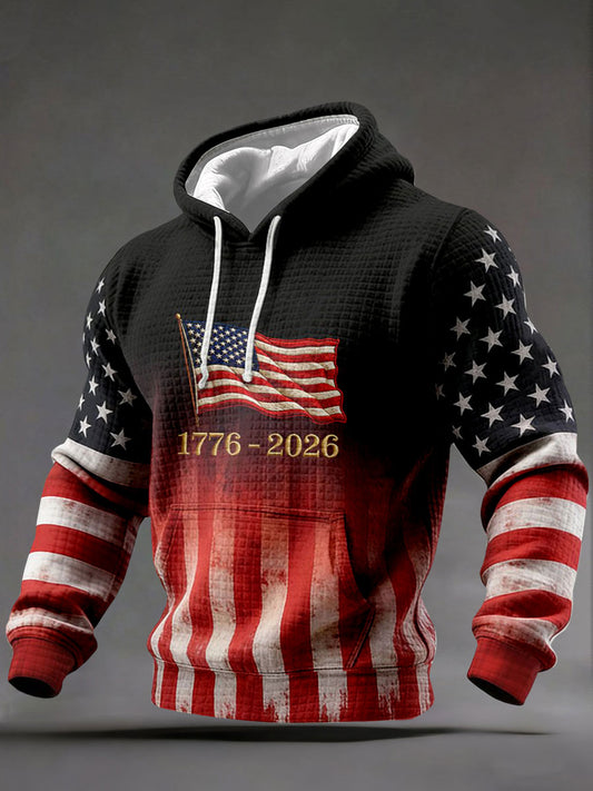 Men's USA 1776-2026 Flag Hoodies