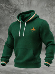 Men's St. Patrick's Day Shamrock Hoodie with Pockets