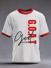 Men's 'God Over All Things' Printed Casual T-Shirt