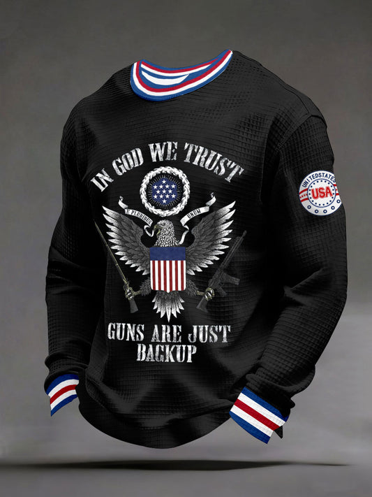 Men's 'In God We Trust' Waffle Sweatshirts