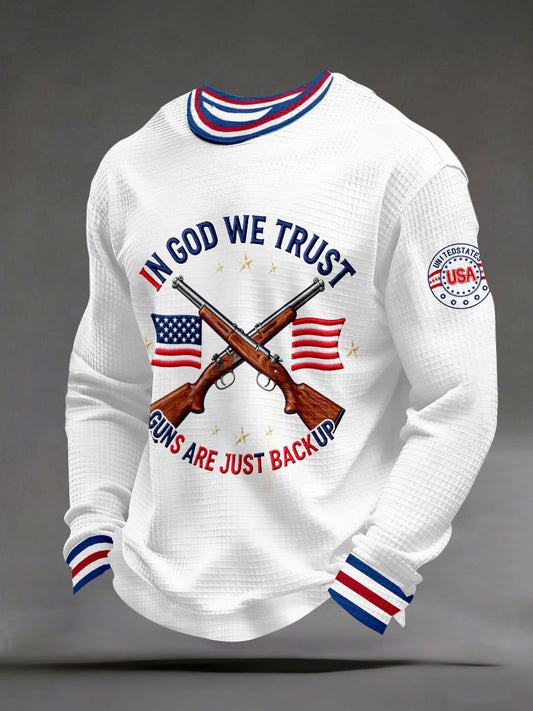 Men's 'In God We Trust' Waffle Sweatshirts