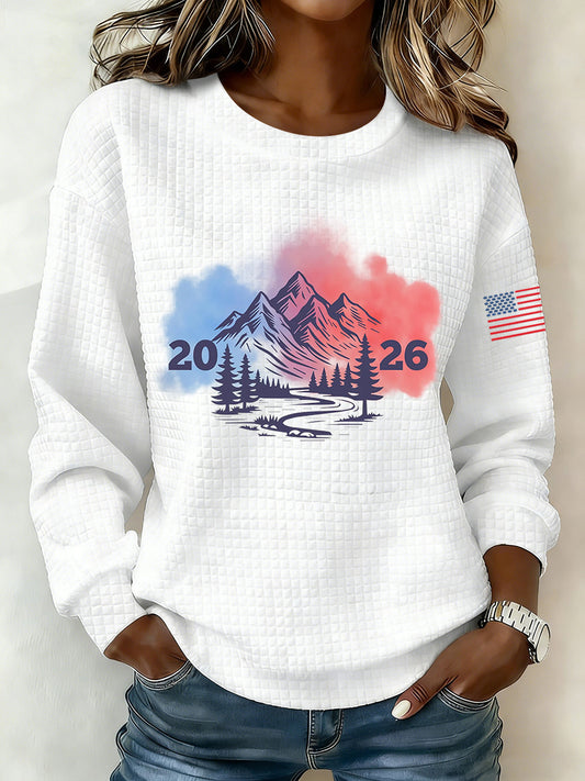 Women's USA Winter Sports 2026 Printed Sweatshirt