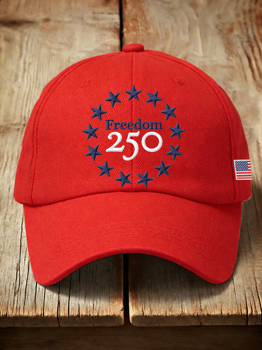 Unisex Freedom 250th Anniversary Embroidered Hat