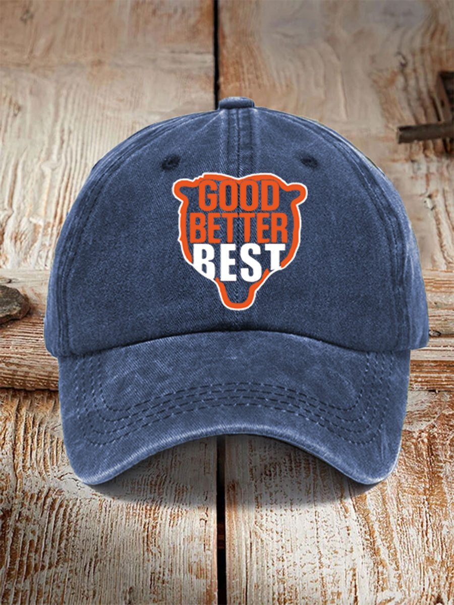 Unisex Good Better Best Print Football Fans Gameday Hat